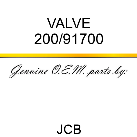 VALVE 200/91700