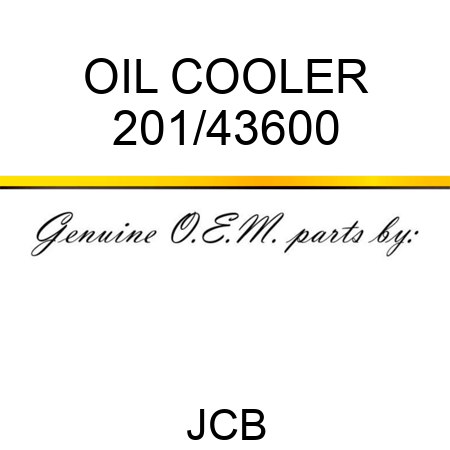 OIL COOLER 201/43600