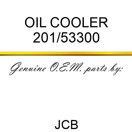 OIL COOLER 201/53300