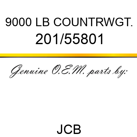 9000 LB COUNTRWGT. 201/55801