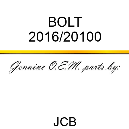 BOLT 2016/20100