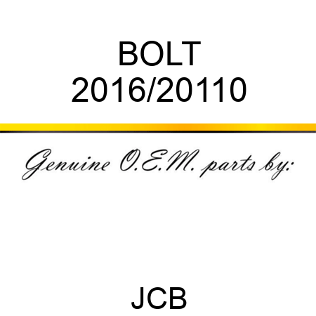 BOLT 2016/20110