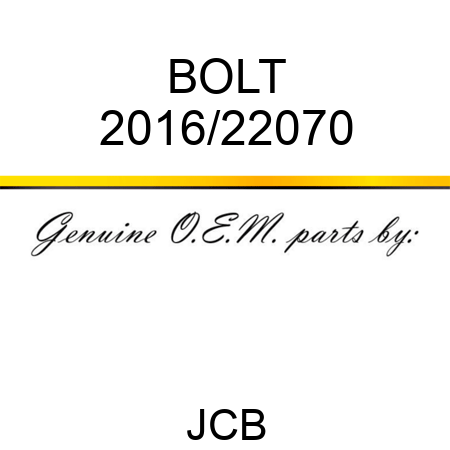 BOLT 2016/22070