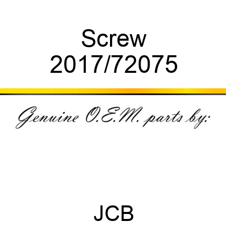 Screw 2017/72075