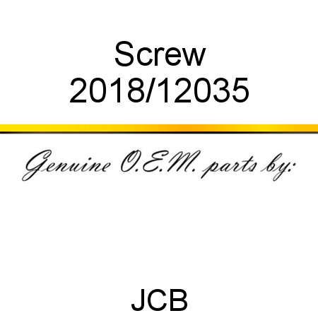 Screw 2018/12035