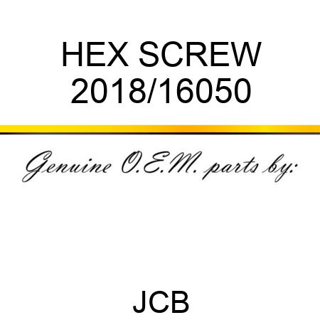 HEX SCREW 2018/16050