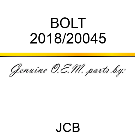 BOLT 2018/20045