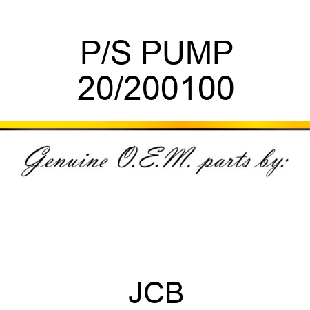 P/S PUMP 20/200100