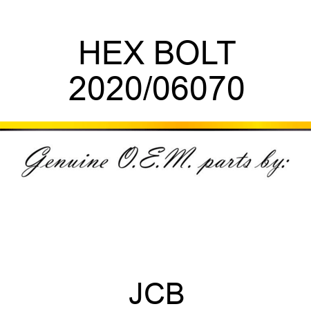 HEX BOLT 2020/06070