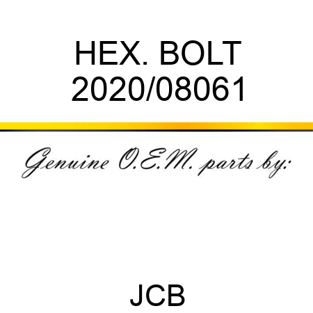 HEX. BOLT 2020/08061