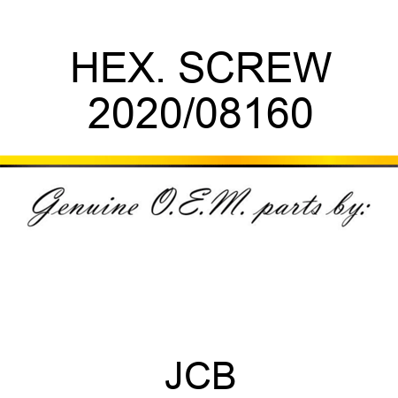 HEX. SCREW 2020/08160