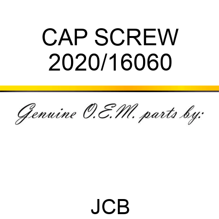 CAP SCREW 2020/16060