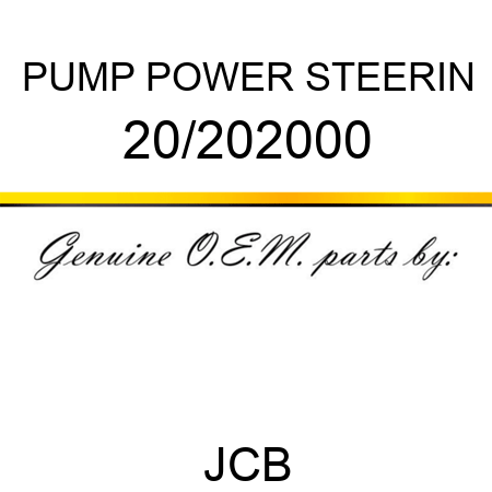 PUMP POWER STEERIN 20/202000