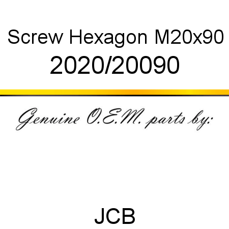 Screw, Hexagon M20x90 2020/20090