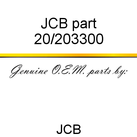 JCB part 20/203300