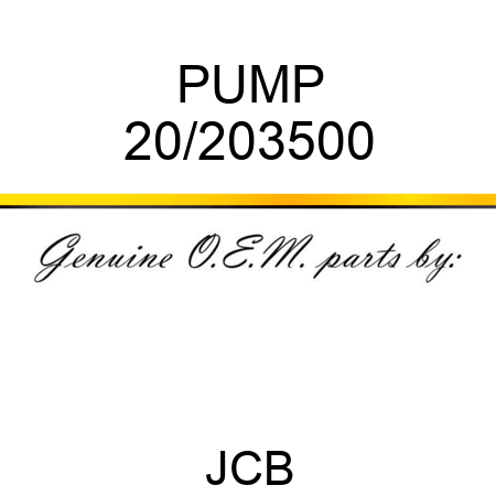 PUMP 20/203500