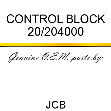 CONTROL BLOCK 20/204000