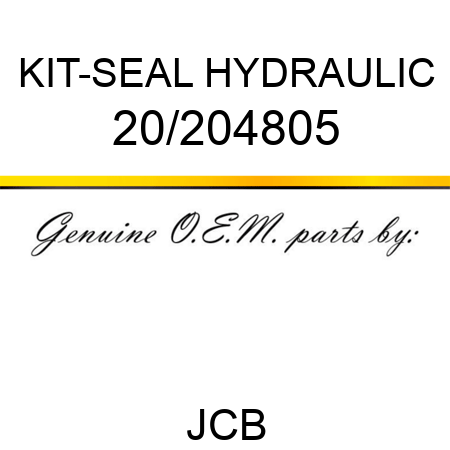 KIT-SEAL HYDRAULIC 20/204805