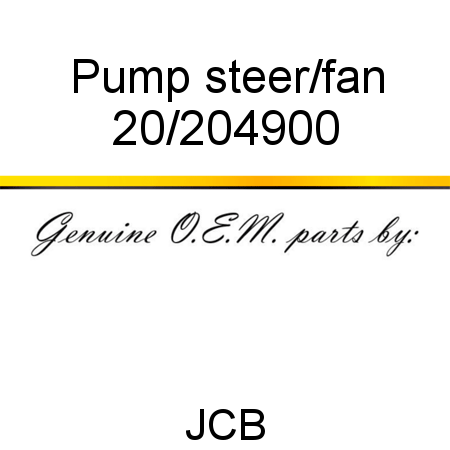 Pump, steer/fan 20/204900