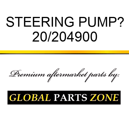 STEERING PUMP? 20/204900