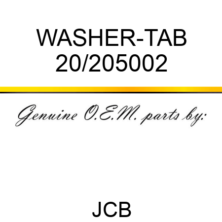 WASHER-TAB 20/205002
