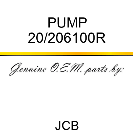 PUMP 20/206100R