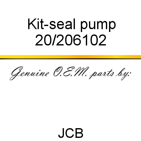 Kit-seal, pump 20/206102