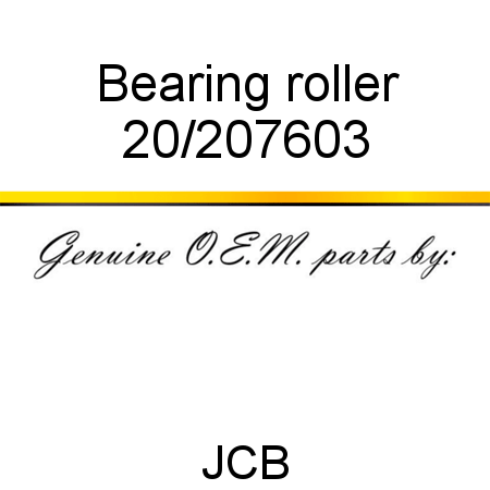 Bearing, roller 20/207603