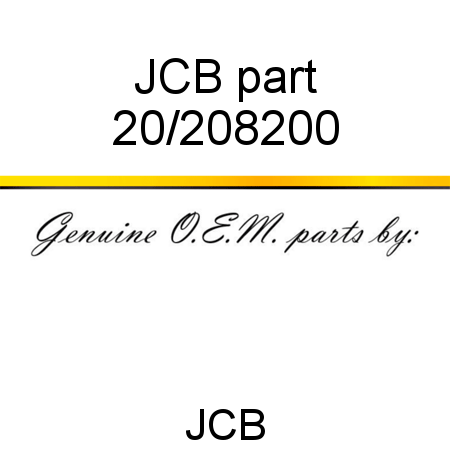 JCB part 20/208200