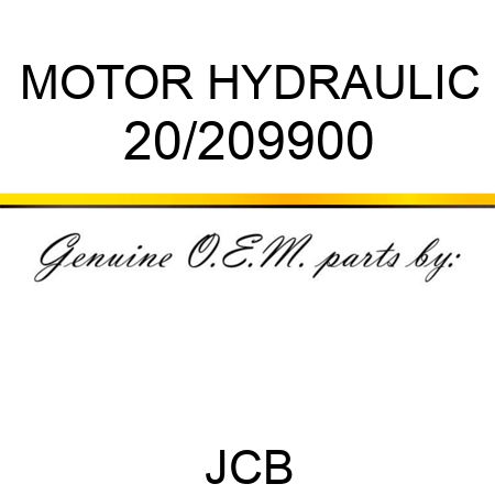 MOTOR HYDRAULIC 20/209900