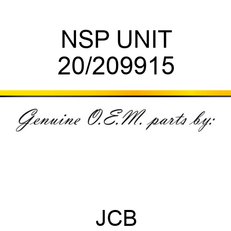 NSP UNIT 20/209915