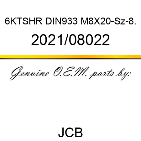 6KTSHR DIN933 M8X20-Sz-8. 2021/08022