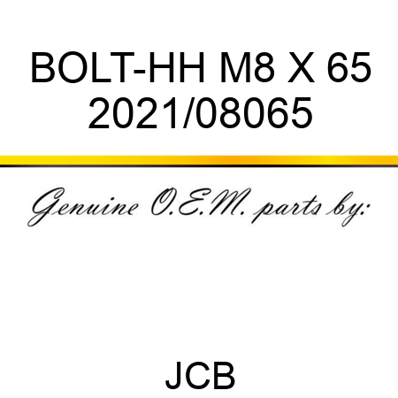 BOLT-HH M8 X 65 2021/08065