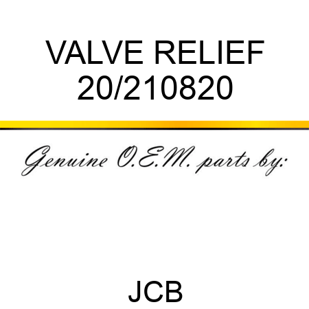 VALVE RELIEF 20/210820