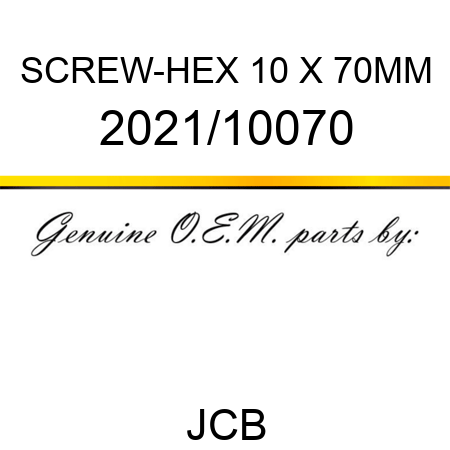 SCREW-HEX 10 X 70MM 2021/10070