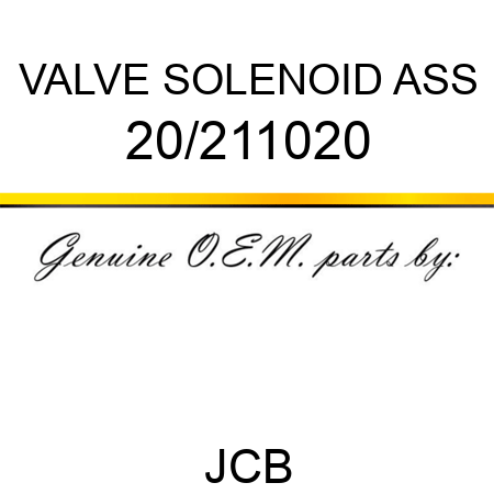 VALVE SOLENOID ASS 20/211020