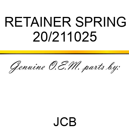 RETAINER SPRING 20/211025