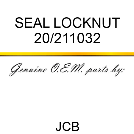 SEAL LOCKNUT 20/211032