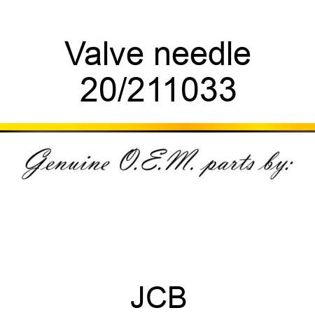 Valve needle 20/211033