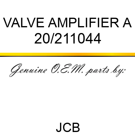 VALVE AMPLIFIER, A 20/211044