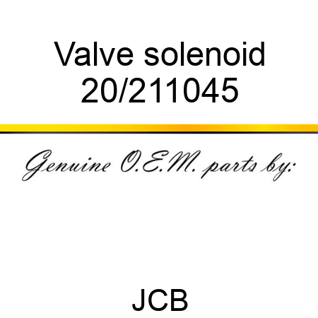 Valve solenoid 20/211045