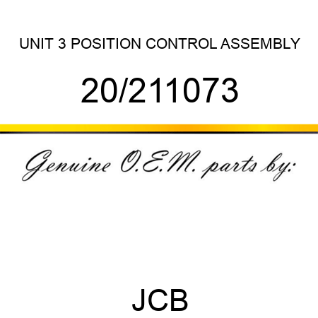 UNIT 3 POSITION CONTROL ASSEMBLY 20/211073