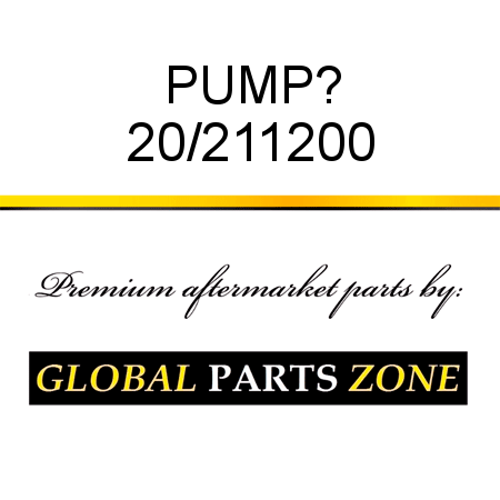 PUMP? 20/211200