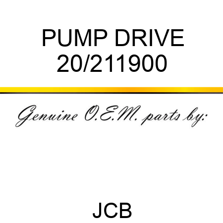 PUMP DRIVE 20/211900