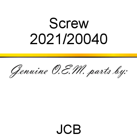 Screw 2021/20040