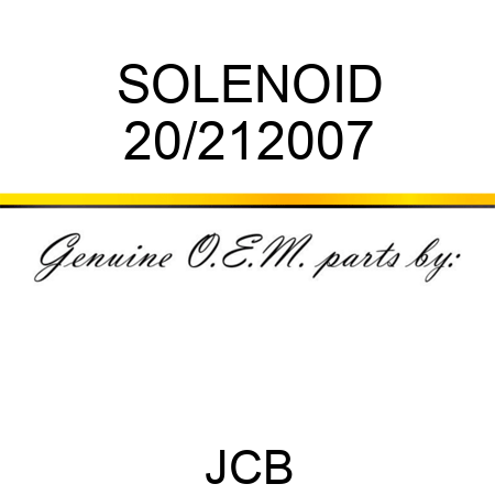 SOLENOID 20/212007