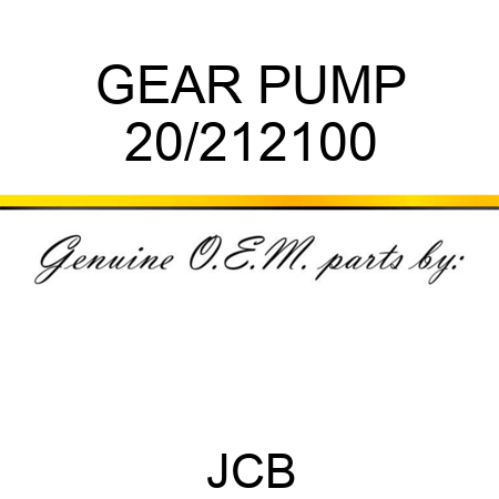 GEAR PUMP 20/212100