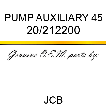 PUMP AUXILIARY, 45 20/212200