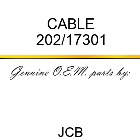 CABLE 202/17301