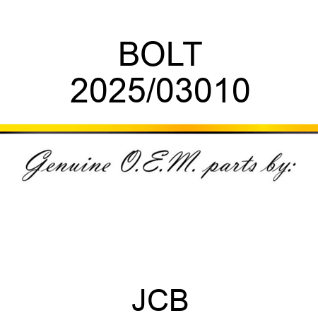 BOLT 2025/03010